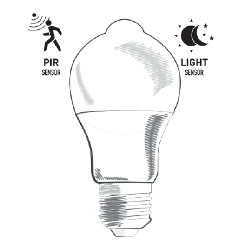 A60 PIR Bevægelsessensor LED-pærer